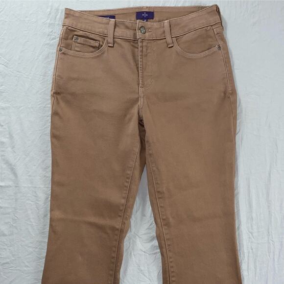 NYDJ Lift/Tuck USA Made Sheri Slim Sateen Jeans. Brown, Women's 6P. GUC!! - Picture 5 of 9